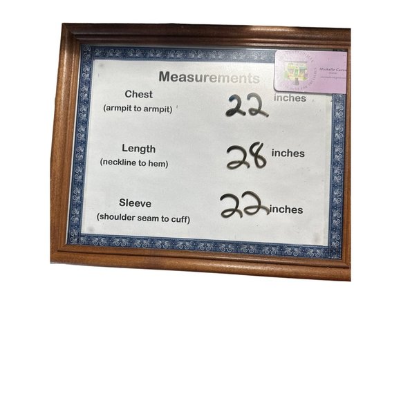 Knox Rose size L navy plaid embroidered 1/2 button v neck soft flannel like top - Picture 7 of 7